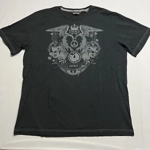 Men's Esprit Spread Love Graphic Crew Neck T-shirt in Black. Size: XL - Picture 1 of 8