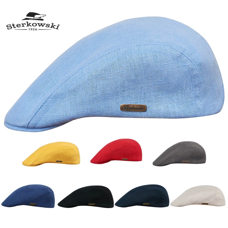 Boné plano Sterkowski GECKO linho natural verão respirável clássico Ivy League - Imagem 1 de 1