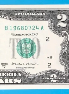 1968 July 24 : B 19680724 A BIRTHDAY Note $2 Two Dollar Bill *Uncirculated* - Picture 1 of 3