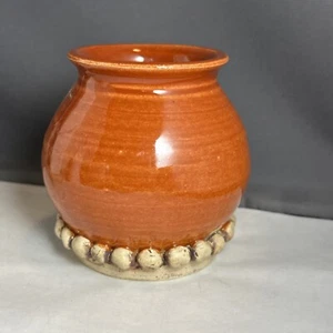 Schöne orange Keramik Vase gemarkt M - Bild 1 von 7