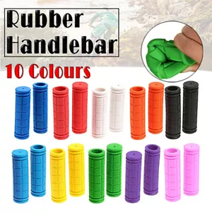 Rubber Grips for BMX MTB Cycle Road Mountain Bike Scooter Bicycle Handle bar - Picture 1 of 32