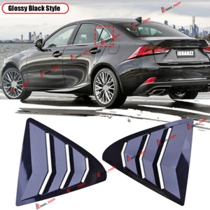 For Lexus IS 300 200t 250 2013-2019 Glossy Black Side Window Louver Trim Cover - Picture 1 of 9