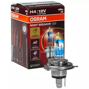 OSRAM H4 NIGHT BREAKER 220 Halogen bis zu +220% 1650/1000 lm Model 2024/25 - Bild 1 von 3
