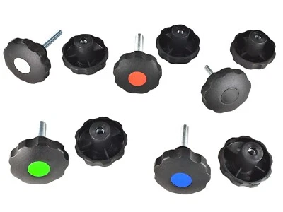 Ø50mm Sterngriff mit Schraube ODER Mutter Drehgriff Flügelgriff Knebel bunt - Bild 1 von 2