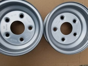 2-NEW 8x3.75 SILVER HIWAY SPEED BOAT TRAILER TIRE WHEEL 5 LUG - Foto 1 di 2