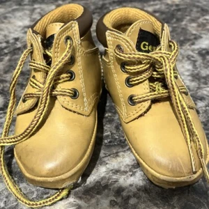 Gerber Baby Shoes Size 3 Vintage Brown Boot Style - Picture 1 of 12
