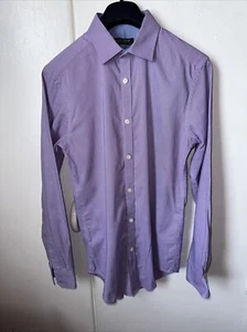 St George By Duffer Purple Stripe Mens Shirt 14.5” 37cm Collar Slim Fit - VGC - Picture 1 of 7