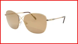 Paul Vosheront Sonnenbrille vergoldet Metall Acetat verspiegelt Italien PV394S C1 - Bild 1 von 9