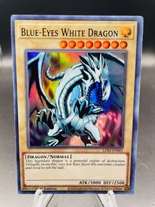 Yugioh Blue-Eyes White Dragon LDS2-EN001 (BLUE) Ultra Rare 1st Edition NM - Picture 1 of 2