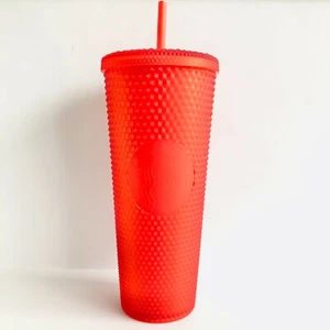 Starbucks Red Studded Tumbler Cup 24 oz. SKU New With Lid Straw - Picture 1 of 6