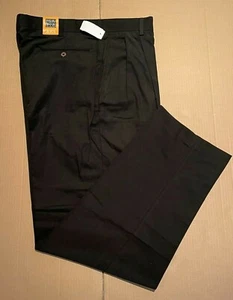 NWT Jos. A. Bank VIP Collection Pants, Black, Pleats, 100% Cotton, 36W/32L - Picture 1 of 12