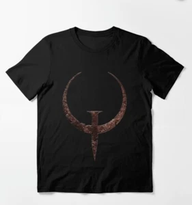 T shirt QUAKE 1 LOGO GIOCO NERO BIANCO TAGLIE DALLA S ALLA 5XL 86 - Foto 1 di 6
