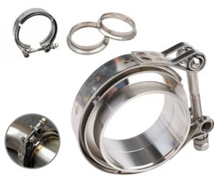 100mm 4" V-Band Vband Clamp KIT Stainless Steel Flange Exhaust DUMP Pipe - Picture 1 of 6