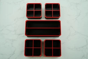 Milwaukee Deep PACKOUT Compatible Bins -BLACK - 5 SET- OPTIONS - Picture 1 of 13