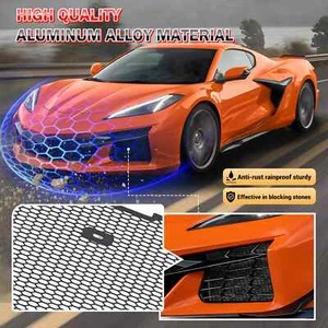 Front Grill Radiator Guards Black For Corvette C8 Z06 E-RAY 2023 2024 2025 BE - Picture 1 of 12