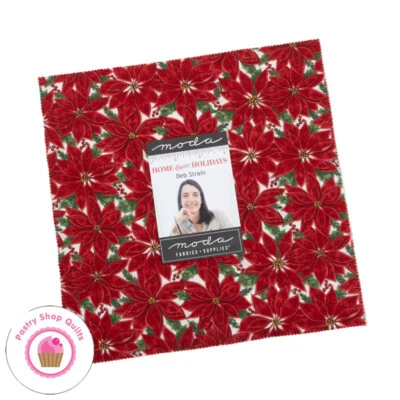 Moda HOME SWEET HOLIDAYS Strain LAYER CAKE 42 10" Squares Quilt FABRIC Christmas - Image 1 of 4