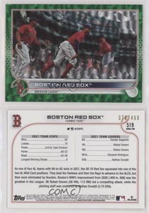 2022 Topps Series 2 Green Foilboard /499 Boston Red Sox #519