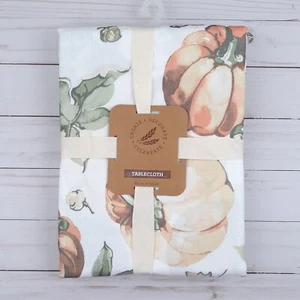 Fall Fabric Tablecloth 60x102 Autumn Pumpkin Leaves - Picture 1 of 3