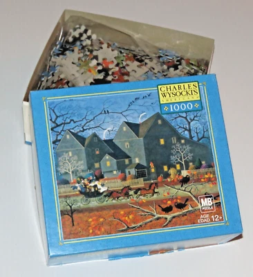 Hellraisers en la noche de Halloween - Charles Wysocki 1000 piezas rompecabezas - Completo Foto 1 de 4