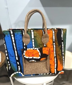 Große handgefertigte Tasche mit Henkel oben - Bild 1 von 7