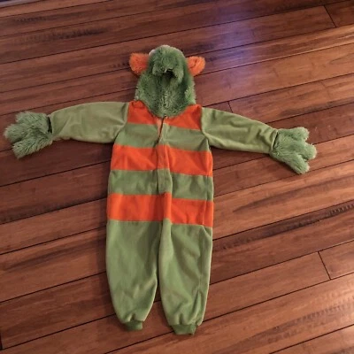 GYMBOREE Хэллоуин зеленый и оранжевый монстр костюм ребенка размер маленький E - Изображение 1 из 4