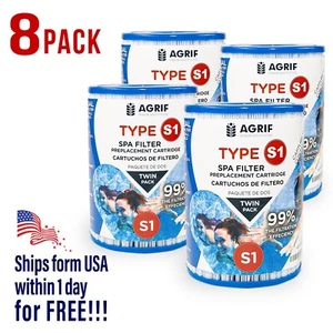 Hot Tub Type S1 Spa Filter Replacements. Compatible All Intex PureSpa - 8 Pack - Picture 1 of 10