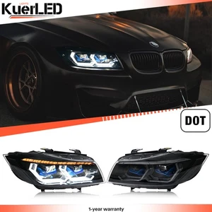 Pair LED Headlights For BMW 3 Series E90 E91 330xi 330i 328i 2005-2012 Head Lamp - Picture 1 of 24