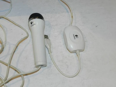Logitech Rock Band USB Microphone Model A-0234A PS2 Xbox 360 white Tested - Image 1 of 2