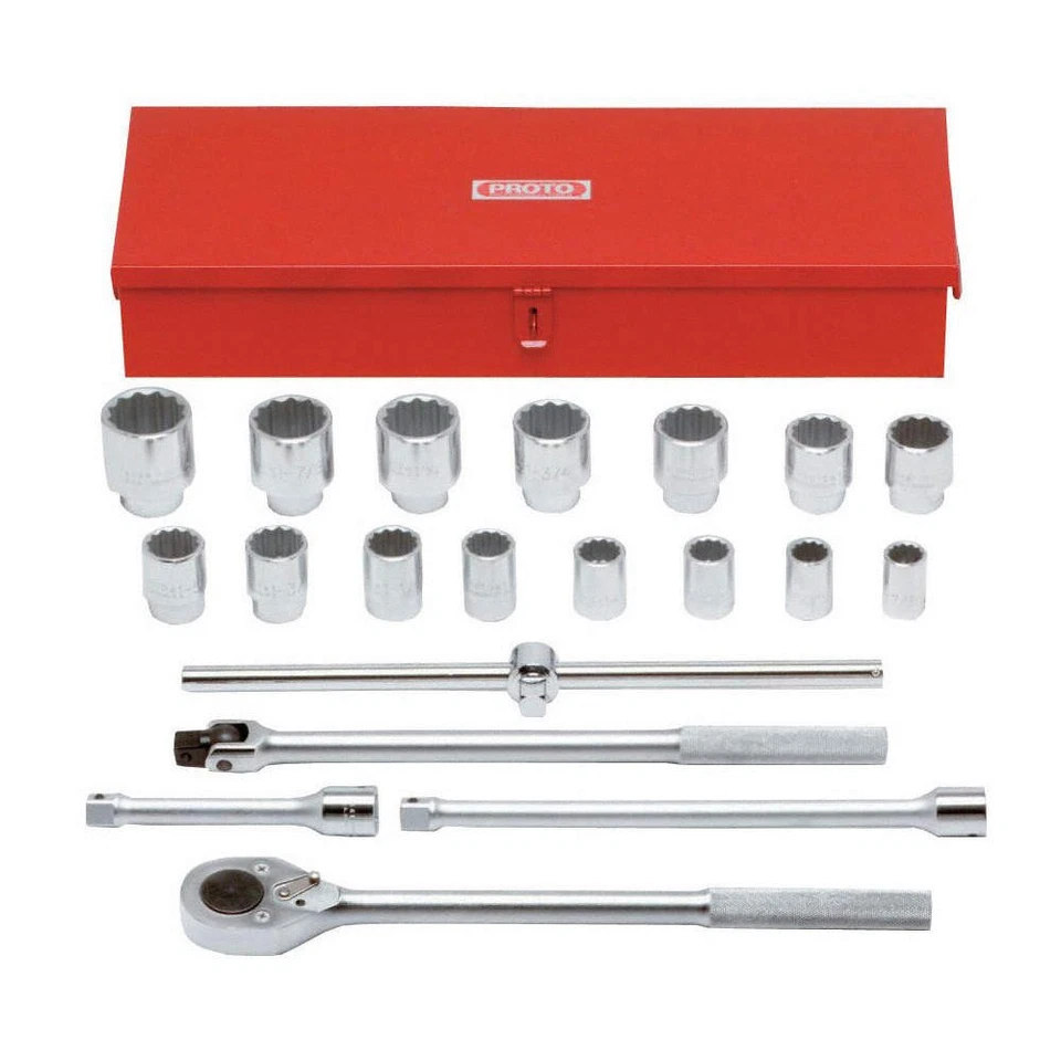 PROTO J55102A Socket Set,Chrome,3/4 in Drive Size 783RY9 - Image 1 of 1