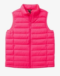 Eddie Bauer Cirruslite Down Vest Puffer Vest Jacket Girls Kids Large 14 Pink - Picture 1 of 15