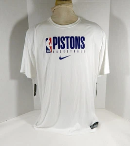 2019-20 Detroit Pistons Team Issued White Training Shirt CD2734-100 3XLT 01S - Picture 1 of 8