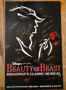 BELLA E LA BESTIA poster firmato cartolina finestra vintage Lunt-Fontanne - Foto 1 di 4
