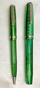 ESTERBROOK J USA SET GIADA VERDE PERLA MECH MATITA/PENNA STILOGRAFICA 1555 GREGG F NUOVO CON SCATOLA - Foto 1 di 20