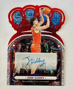 Josh Giddey 2022-23 Panini Crown Royale Infinite Red Autograph Auto /18 - Picture 1 of 1