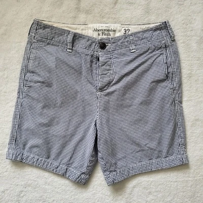 Abercrombie & Fitch Shorts Men's Size 32 Blue White  Preppy Beach Y2K - Image 1 of 4