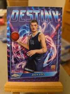 2024-25 Topps Chrome Zach Edey Destiny Purple Geometric - Picture 1 of 2