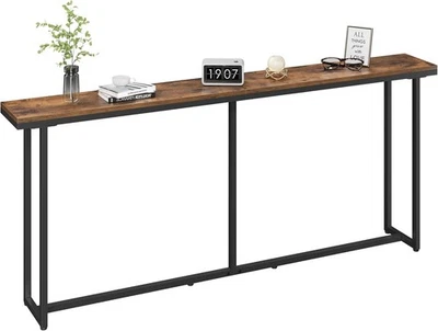 Slim Industrial Console Table 180cm with Wall Anchors & Scratch-Resistant - Image 1 of 4