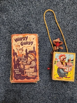 Mattel Hurdy Gurdy vintage años 50 con mono bailarín y caja Foto 1 de 4
