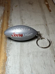 NEW Grey Coors Light Football Shaped Bottle Opener Keychain Logo - Picture 1 of 7