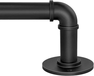 1 Inch Industrial Curtain Rods for Windows 28 to 48 Inches, Blackout Wrap Around - Picture 1 of 7