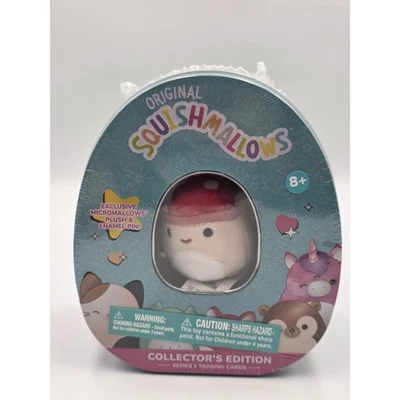 NEW Squishmallow Tin MALCOM Micromallow & Pin Collectors Edition SEALED - Image 1 of 4