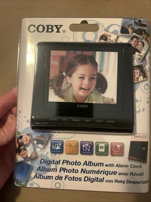Coby 3.5" TFT LCD Digital Photo Album with Alarm Clock  Black - Image 1 of 4