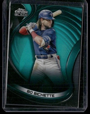 2022 Topps Chrome Black #7 Bo Bichette Green Refractors #/99 - Image 1 of 2