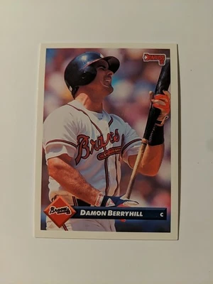 Damon Berryhill - 1993 Donruss #78 - Atlanta Braves Baseball Card - Image 1 of 2