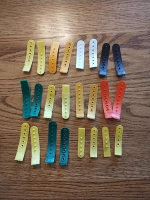 12 Vtg Hat PLASTIC SNAPBACK STRAPS Cap K-Products K-Brand USA - Image 1 of 4