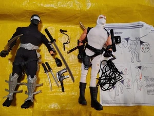 SNAKE EYES vs. STORM SHADOW GI JOE 1996 Hasbro 12 inch Action Figure lot - Picture 1 of 9