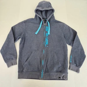 ANIMAL Hoodie Large Blue Men's Full Zip Cotton Blend Casual Warm Logo - Picture 1 of 11
