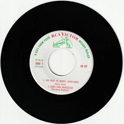 PERRY COMO & OTHERS 45 rpm EP 4-song record with sleeve MERRY CHRISTMAS - Image 1 of 3