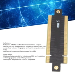 PCI Express 16x Male To Male Adapter Card Professional PCIe 16X Graphics Card FY - Afbeelding 1 van 22