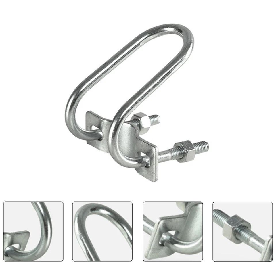 Porta di ombrello da patio esterno a forma di a U per triciclo (argento) - Immagine 1 di 4